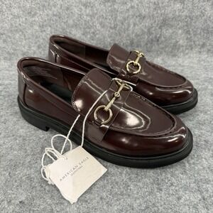 American Eagle Duchess Loafer Patent Brown Leather Academia Preppy Womens‎ 7